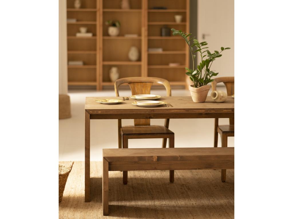 Aged fir wood bench 145x45cm - Ventoriq BBFP08042