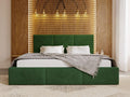 Upholstered bed with storage - 180x200 - double bed - velvet - green - Lumenao CHTU03666