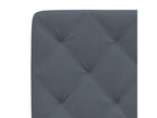 Bed with dark grey mattress 140x190 cm velvet XWGF70963