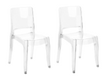 Set of 2 Lumenao Transparent Dining Chairs XCNC80148
