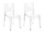 Set of 2 Lumenao Transparent Dining Chairs XCNC80148