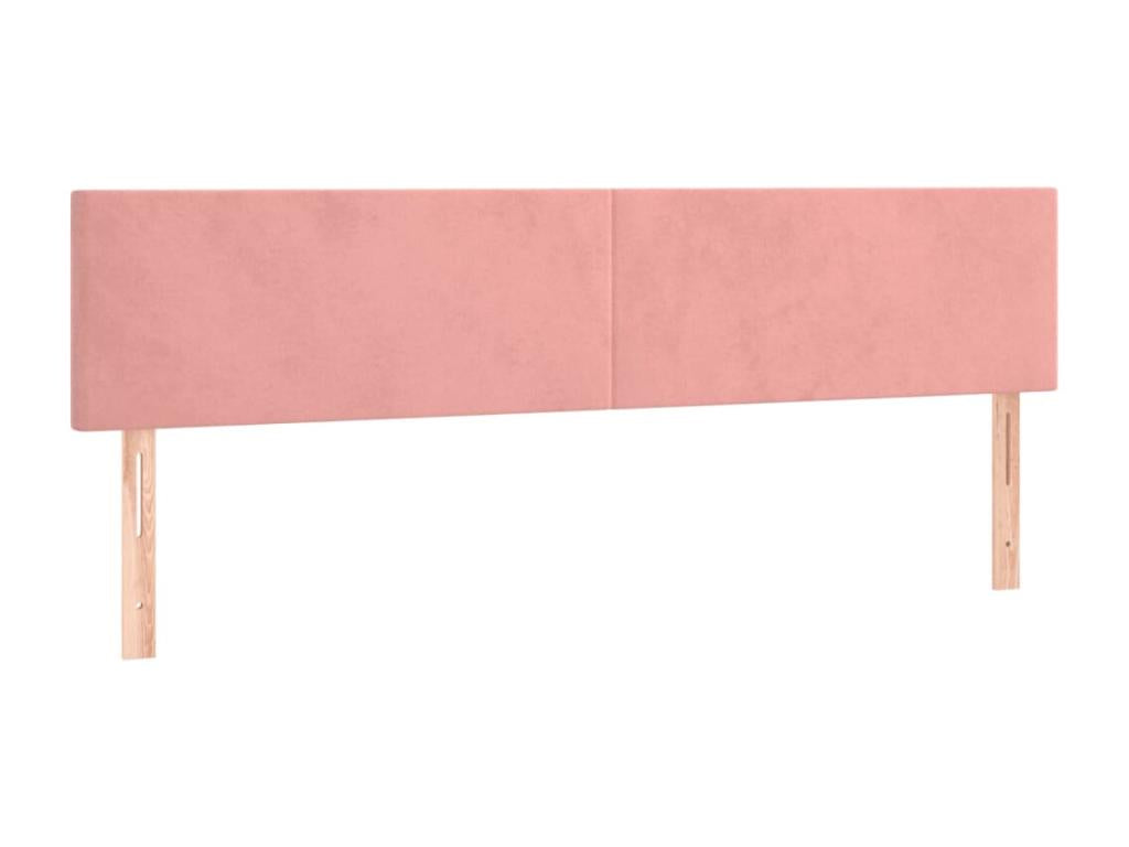 2-piece headboard set, pink, 100x5x78/88 cm, velvet, MHPL88200
