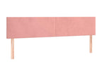2-piece headboard set, pink, 100x5x78/88 cm, velvet, MHPL88200