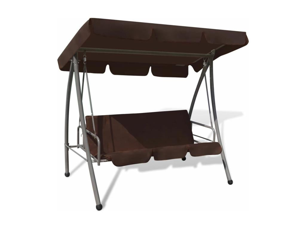 Outdoor swing chair with canopy, coffee color, 2 UCVK47810