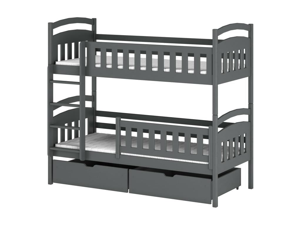 Lumenao BB002 Bunk Beds 80x180 cm Graphite BLZF85925