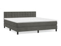 Lumenao bed base and mattress, Dark Grey 180x200cm Velvet RAAD27407