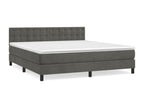 Lumenao bed base and mattress, Dark Grey 180x200cm Velvet RAAD27407