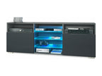 TV stand, matte grey and matte black, 146 x 54 x 35 cm, LED, NRIB94656