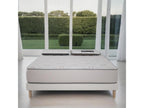 Lumenao White Memory Foam Mattress Set - 140x190 - 2 Pillows 70x40 and White Bed Base AHLN30615