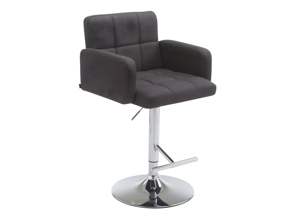 Bar stools - Fabric / Metal - Dark Grey - Los Angeles BGQZ66955