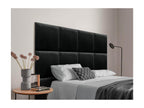 Lumenao Upholstered Headboard in High-Quality Velvet, Lumenao Interior Composed of Interchangeable Self-Adhesive Panels for Bedroom, Black, 135 cm WHJX24173