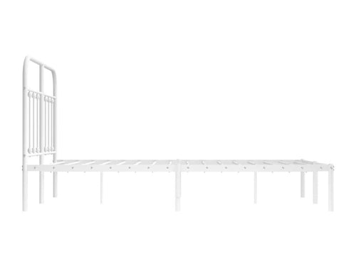 Metal bed frame with white headboard 120x190 ZESV98226