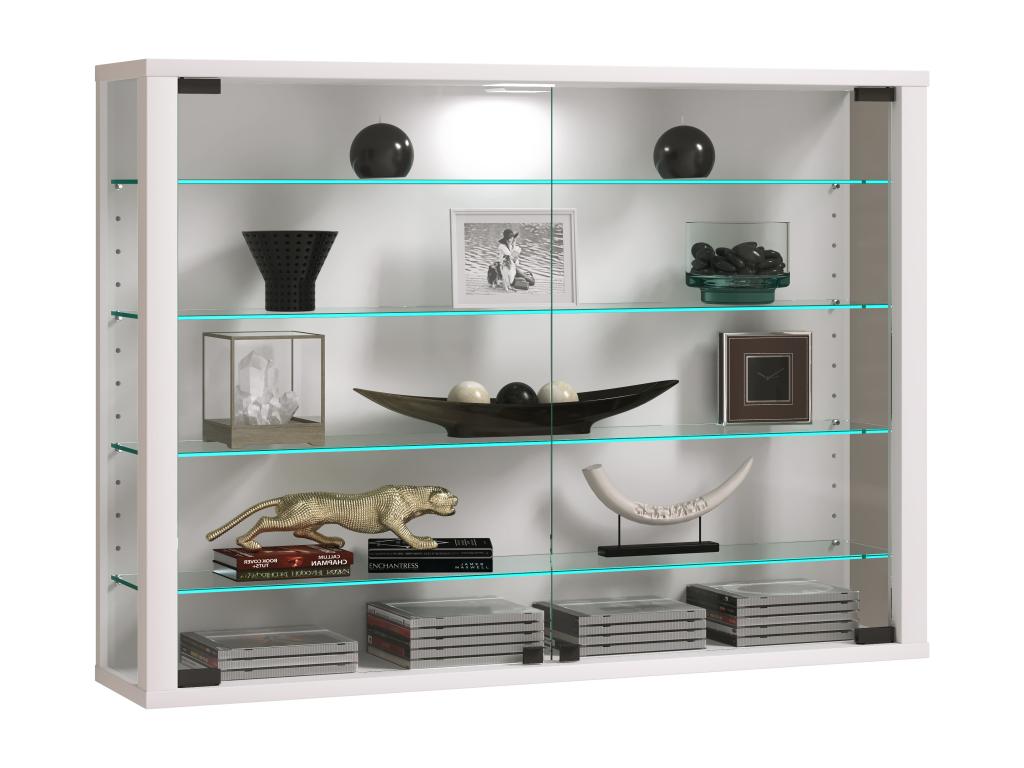Lumenao wall-mounted display case, hanging display case, wall-mounted display case, glass display case, Lumenao L white KONB96038
