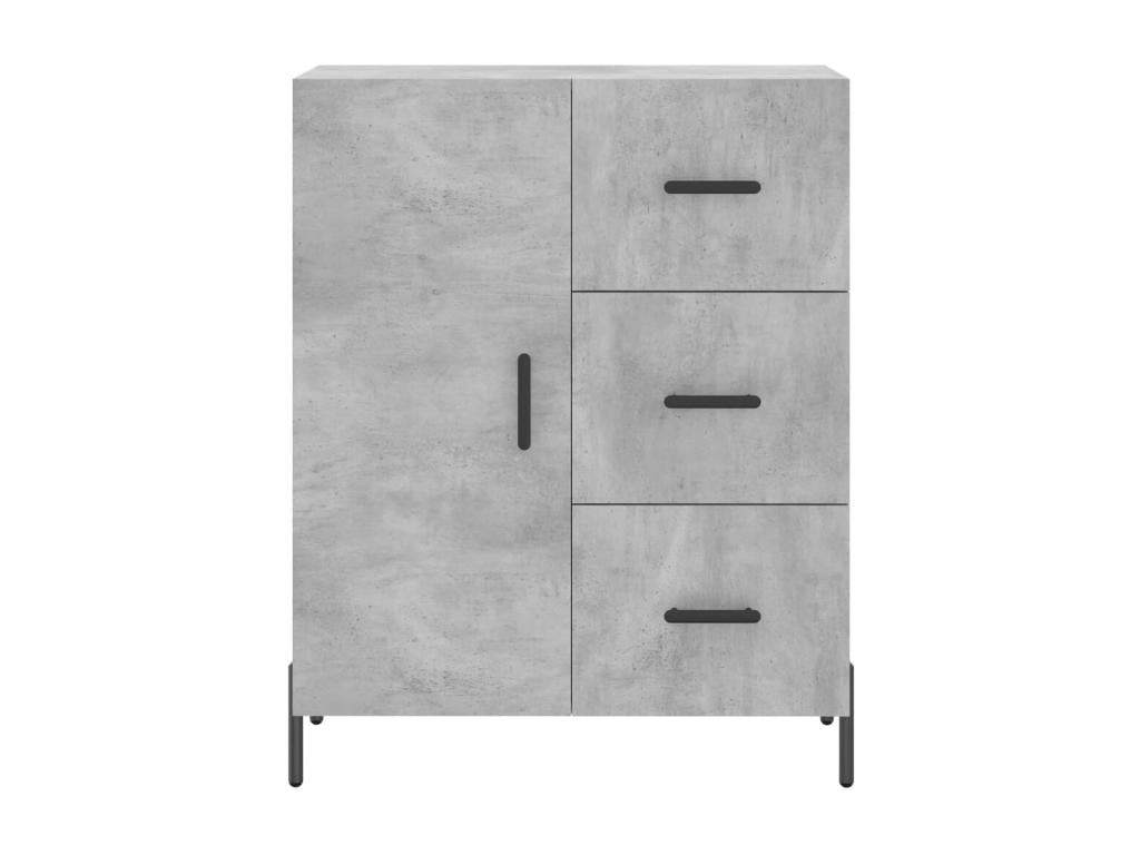 Concrete grey sideboard 69.5x34x90 cm engineered wood NSFW50623