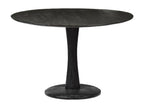 BANGALORE - Round dining table, 120 cm diameter, solid black mango wood, BXUA39061