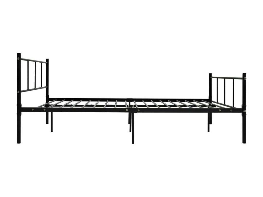 Black Metal Bed 140x200 8 EOXQ58995
