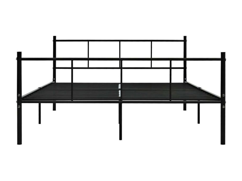 Black Metal Bed 140x200 8 EOXQ58995