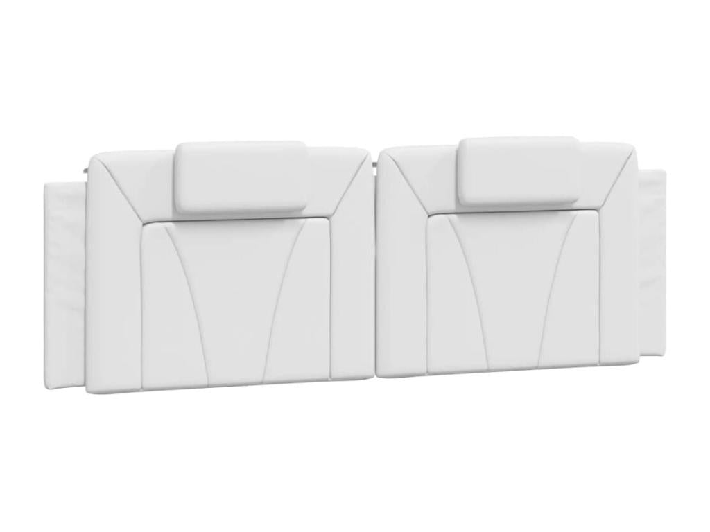 Bed frame with white LED lights, 160x200 cm, faux leather, DAQL46868