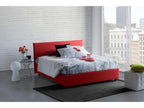 Ventoriq Double Bed with Storage Bed and Fabric Upholstery, Made in Italy, Front Opening, Suitable for 140x190 cm Mattress, Red, IMVG25405