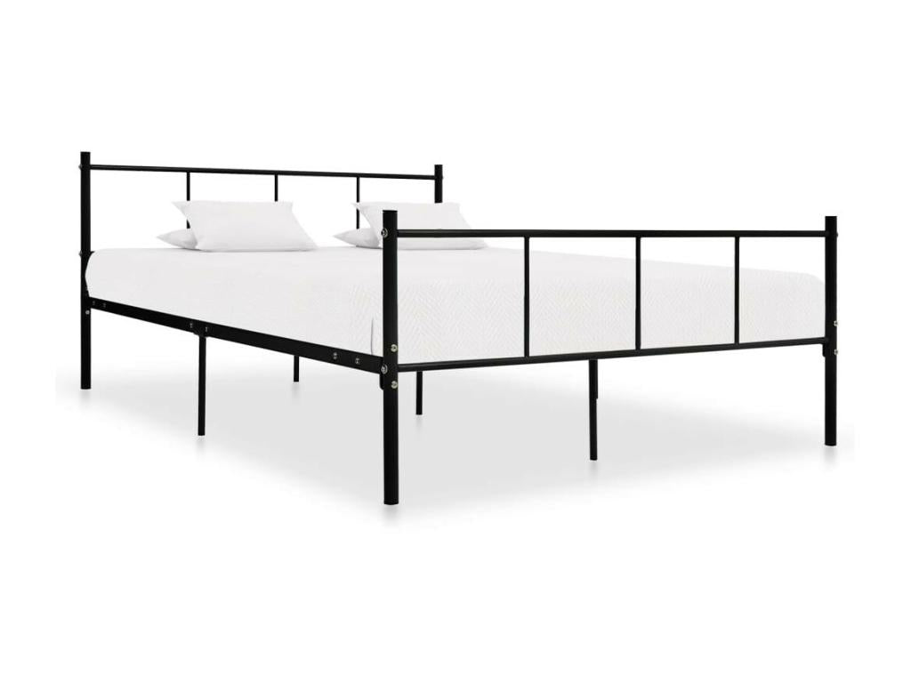 Black Metal Bed 140x200 8 EOXQ58995