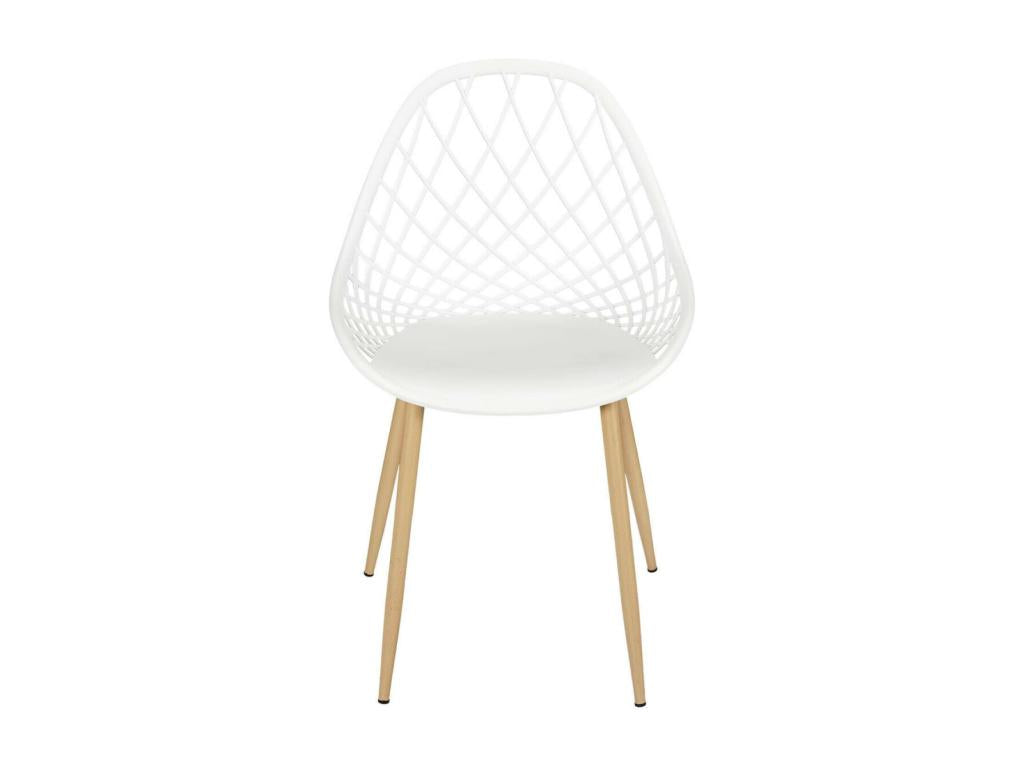 Lumenao - Set of 4 White Chairs with Rounded Shell WJMS69595