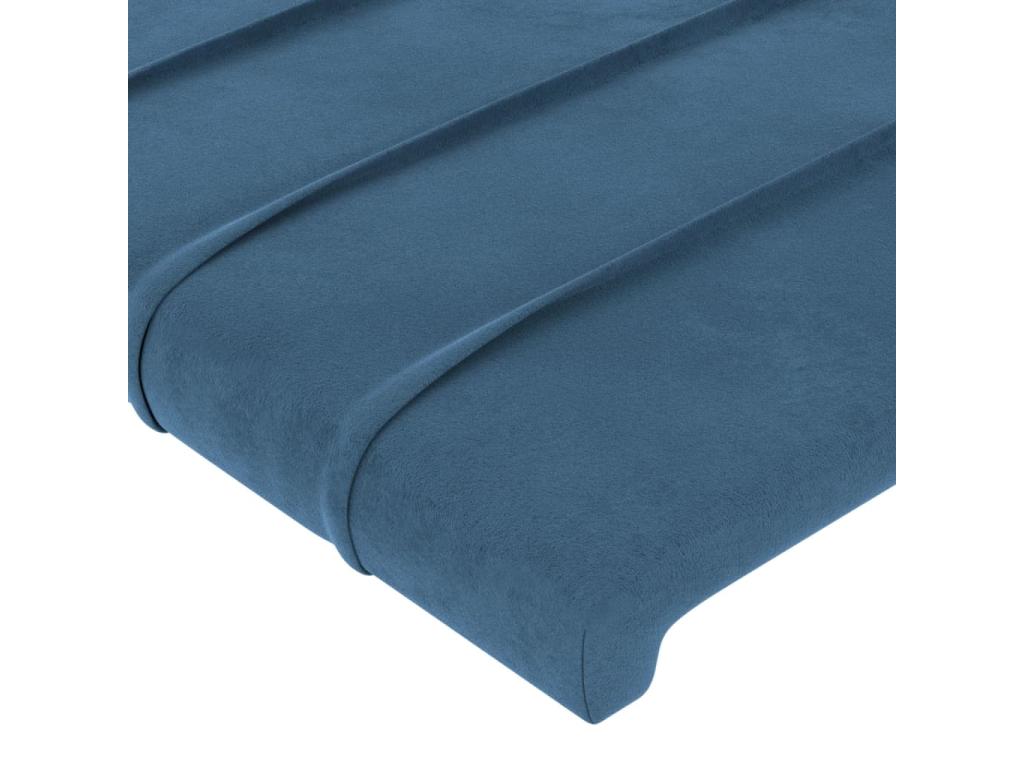 2-piece headboard set, dark blue, 80x5x78/88 cm, velvet, GPNM94180