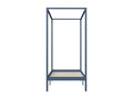 Grey Canopy Bed Frame Solid Pine Wood 100x200 cm SJVD19988