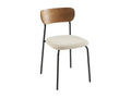 Ventoriq - Set of 2 corduroy and metal chairs - Ecru OXJC60675