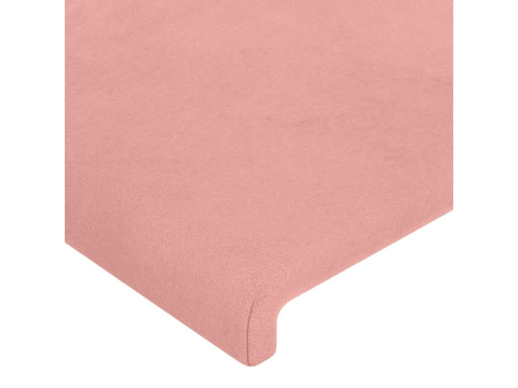 Pink headboard with wings, 183x23x78/88 cm, velvet, XEYG09572