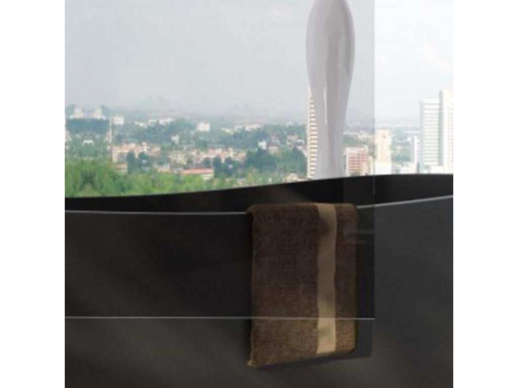 Shower Enclosure 150x80 cm Height 200cm 1 Fixed Glass Panel - 4 Central Crystals, Transparent Chrome Profile GGVA25118