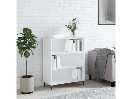 White shelving unit 69.5x32.5x90 cm engineered wood JJWU19866