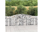 Arched gabion baskets, 5 pcs, 400x30x80-100, galvanized iron, SLZB83069
