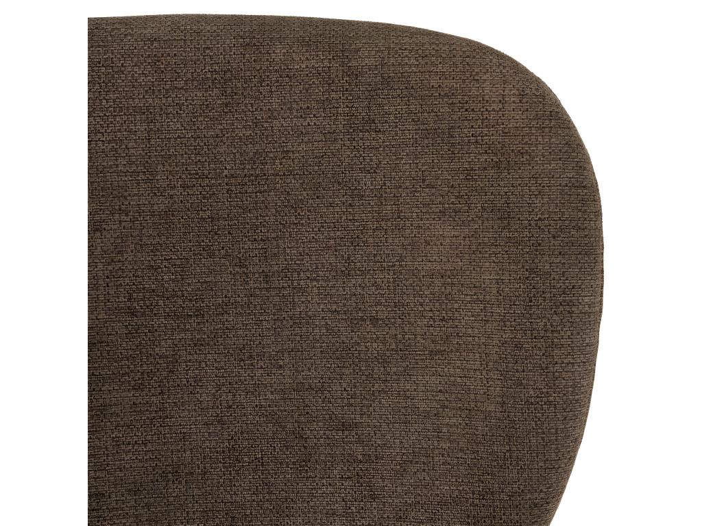 Lumenao - Set of 2 brown fabric chairs with black steel legs AUNP45165