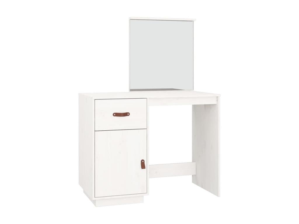 Dressing table, white, 95x50x134 cm, solid pine wood, JZSQ86800