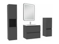 60cm Bathroom Vanity Unit with Illuminated Wall Mirror Column, 3 Colors, Anthracite TVQC41024