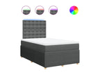 Lumenao bed base with dark grey mattress 120x190cm fabric VASR69783