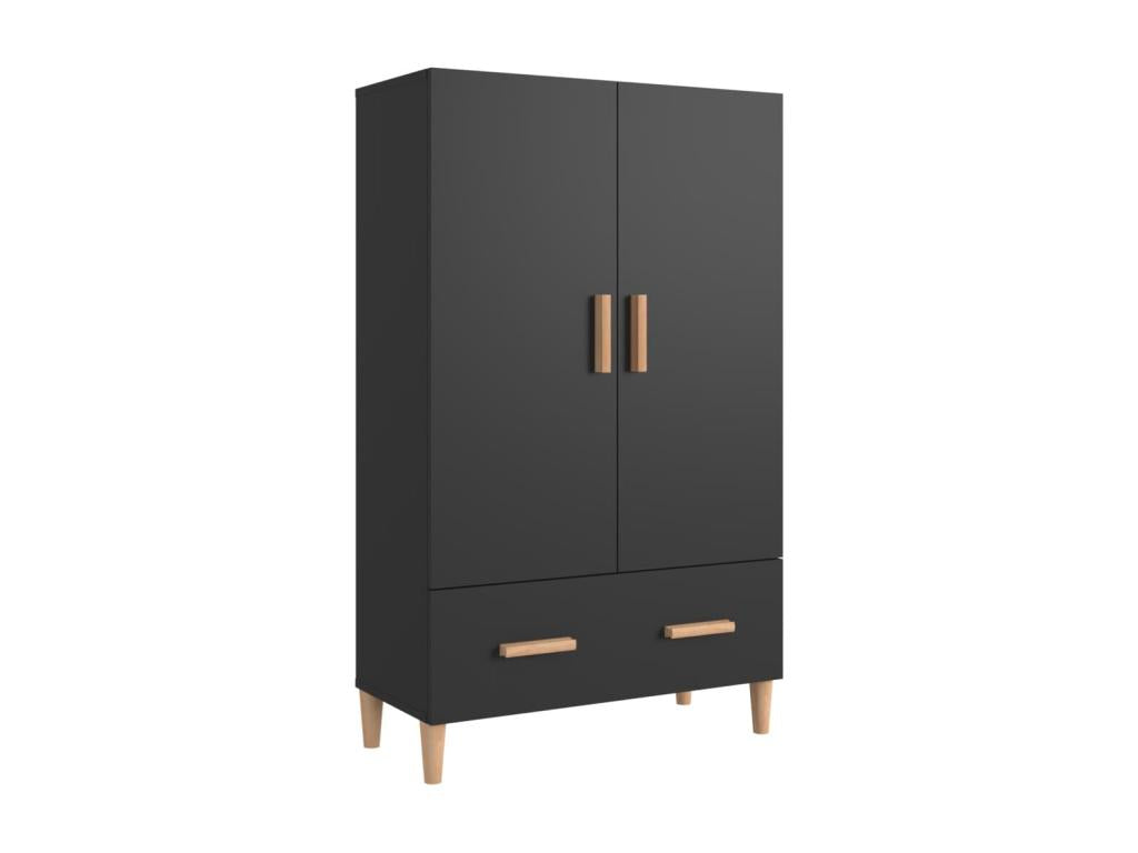 Black tall sideboard 70x31x115 cm engineered wood TAYQ13925