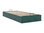 Lumenao bed frame without mattress, dark green, 90x200 cm, velvet, HOKM40627