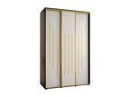 Ventoriq 8 Sliding Door Wardrobe 235.2/160/45 3 Doors Black/White/Gold MKCZ98884