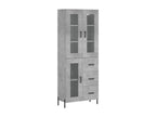 High sideboard, concrete grey, 69.5x34x180 cm, engineered wood, ZKTB19284