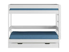 Lumenao LRJE49463 Bunk bed with pull-out bed and drawer, 80x200 cm, solid white wood