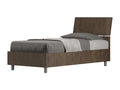 Lumenao walnut storage bed 80x190 with inclined headboard EXKB12029
