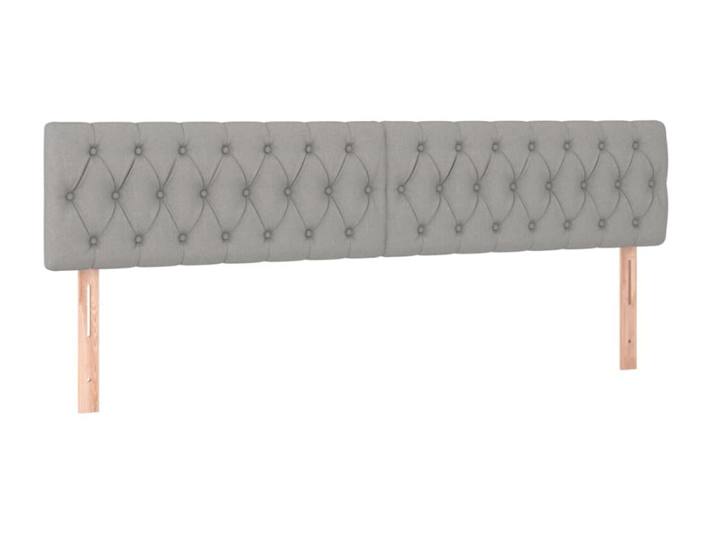 2-piece headboard set, light grey, 90x7x78/88 cm, fabric YJNH73747