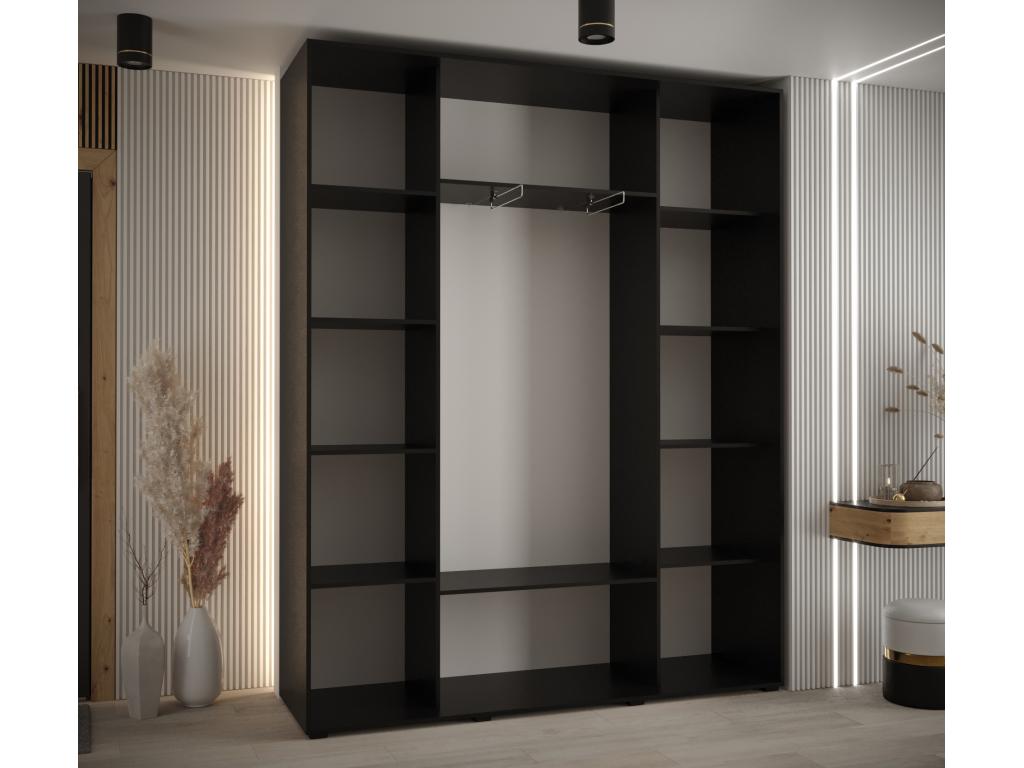 Lumenao 6 Sliding Door Wardrobe 235.2/190/45 3 Doors Black/Lumenao/Black WNVX47948