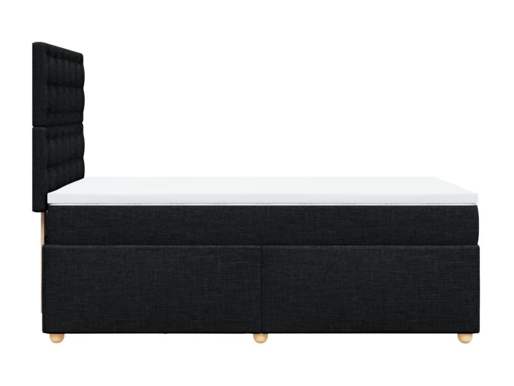 Ventoriq bed base with black mattress 90x190 cm fabric AMPI72884