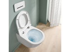 Lumenao white wall-hung toilet with rim and seat BVGC51261