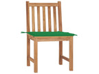 2-piece garden chairs with cushions, solid teak wood, 6 KZPP88031