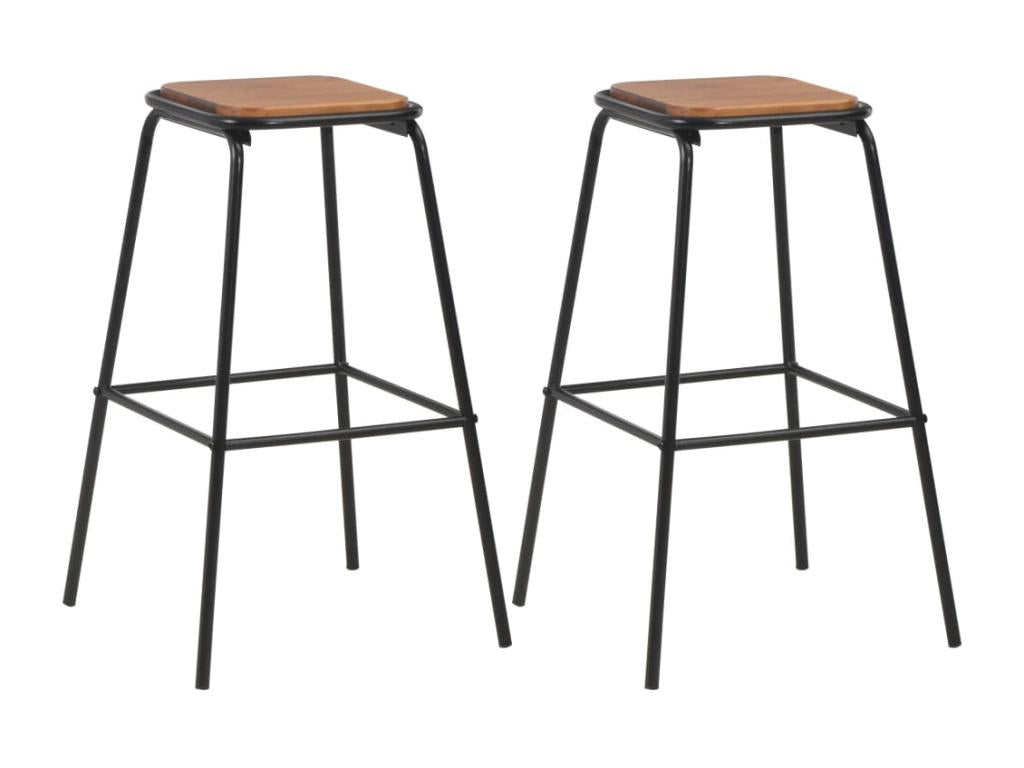 Set of two black stools 43x43x76 cm 1202081 DUTD08112