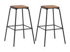 Set of two black stools 43x43x76 cm 1202081 DUTD08112