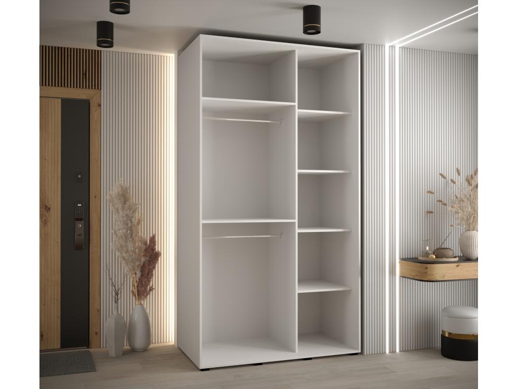 Ventoriq 8 Sliding Door Wardrobe 235.2/140/60 2 Doors White/White/Black YRSW26002